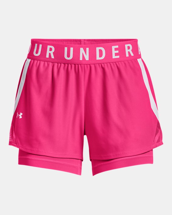 Women's UA Play Up 2-in-1 Shorts, Pink, pdpMainDesktop image number 4